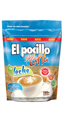 MALTA EL POCILLO C/LECHE DOY PACK x100Grs