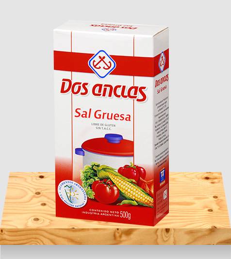 SAL GRUESA DOS ANCLAS ESTUCHE x500Grs
