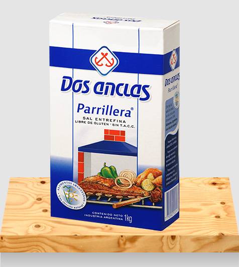 SAL PARRILLERA DOS ANCLAS ESTUCHE x500Grs
