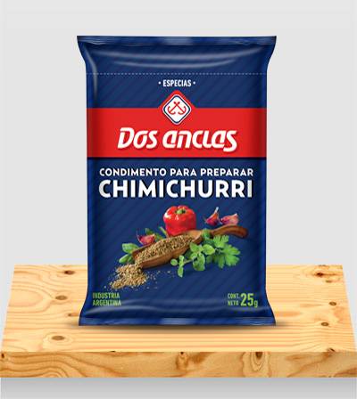 CONDIMENTO P/CHIMICHURRI DOS ANCLAS BOLSA 6x25Grs